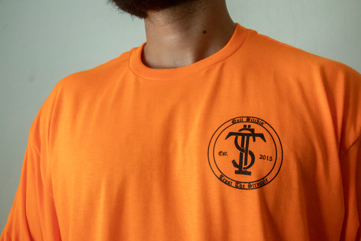 Safety Orange “QUIT BITCHIN” shirt