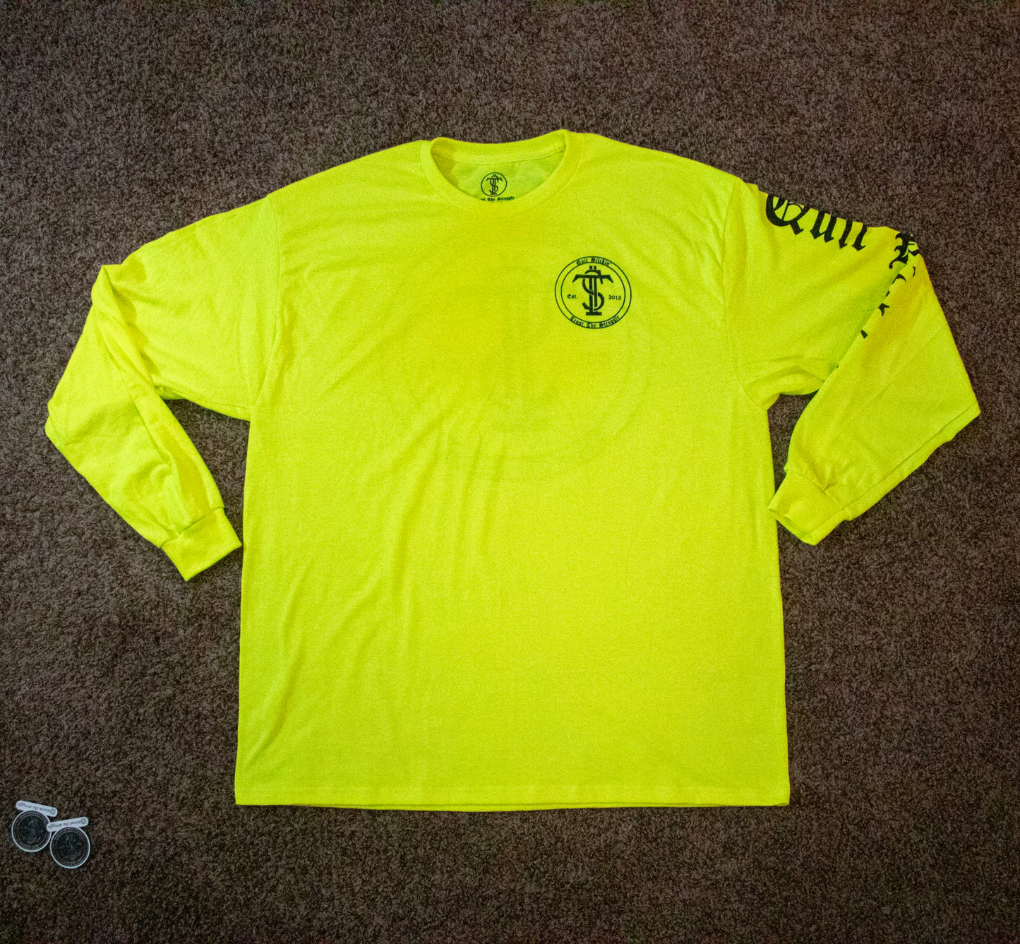 Safety Green “Quit Bitchin” shirt