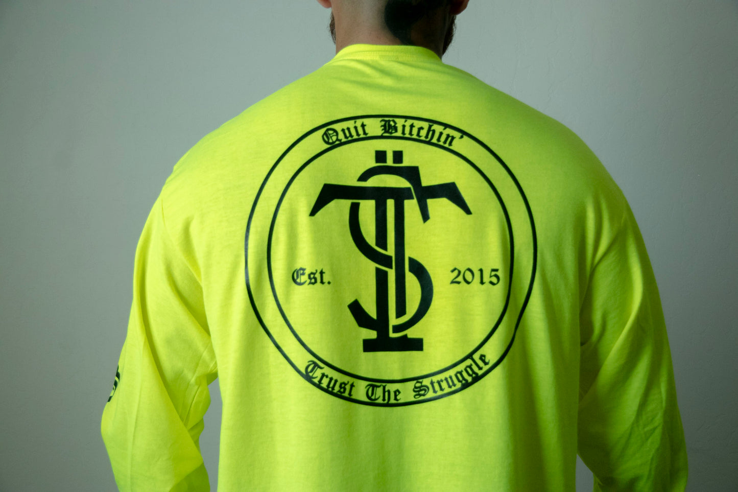 Safety Green “Quit Bitchin” shirt