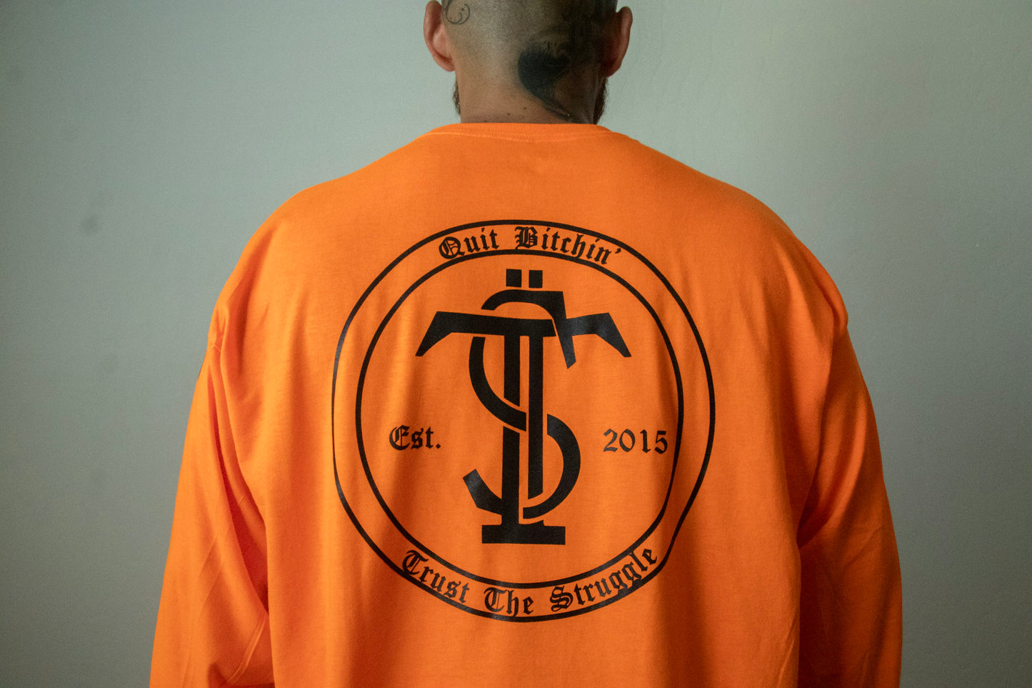 Safety Orange “QUIT BITCHIN” shirt