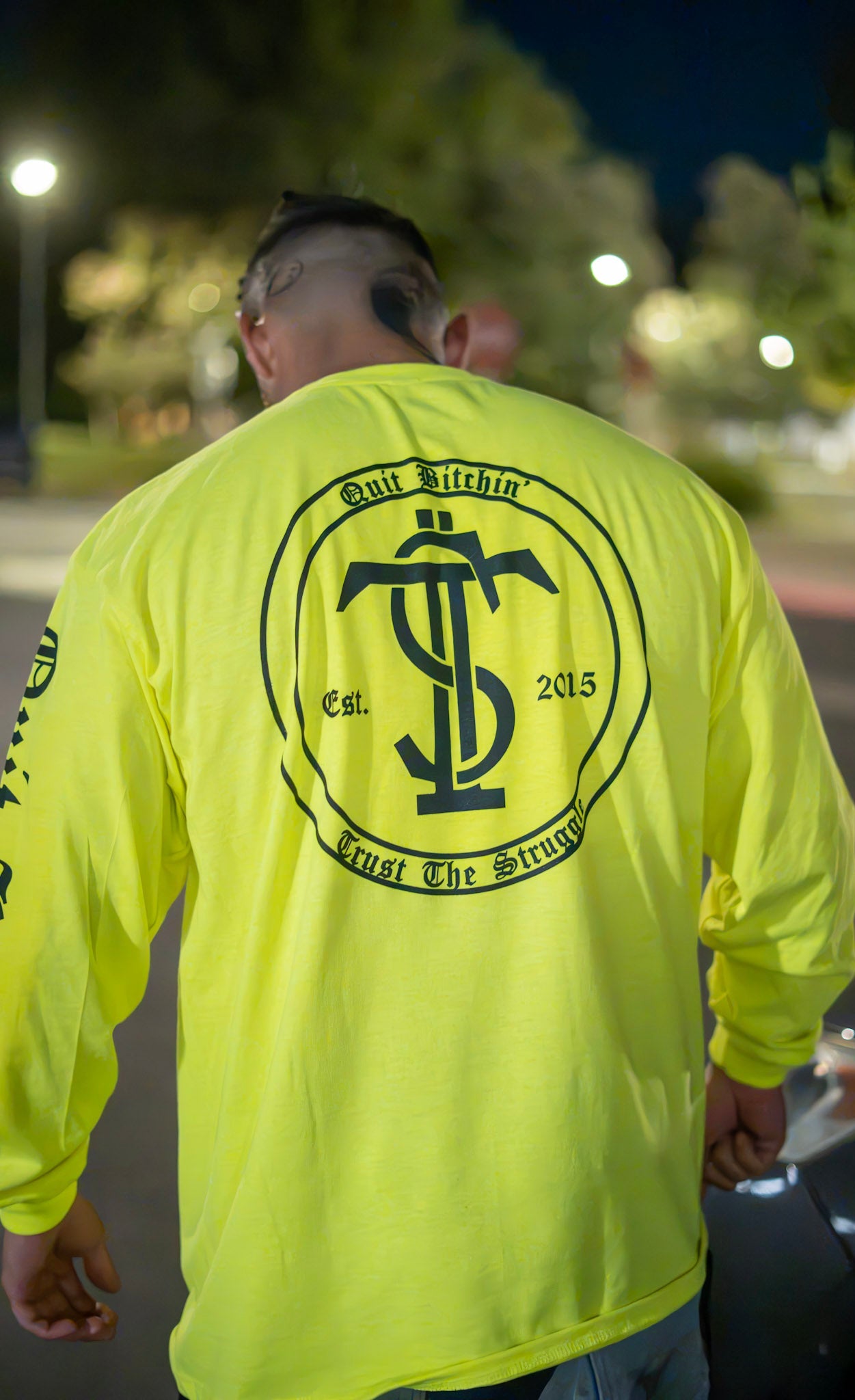 Safety Green “Quit Bitchin” shirt