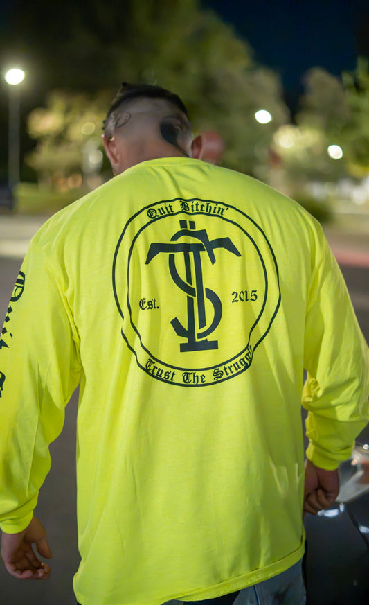 Safety Green “Quit Bitchin” shirt