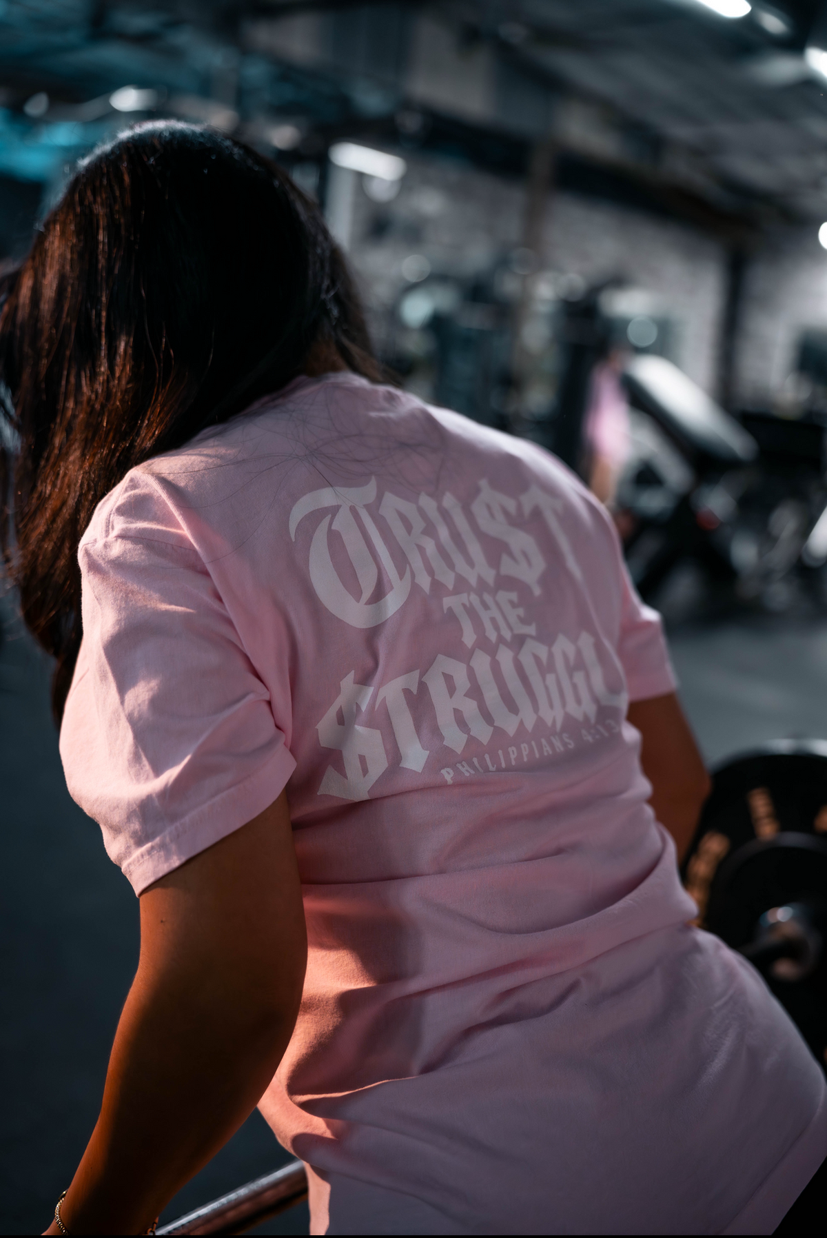 TT$ White on Pink Philippians 4:13 shirt